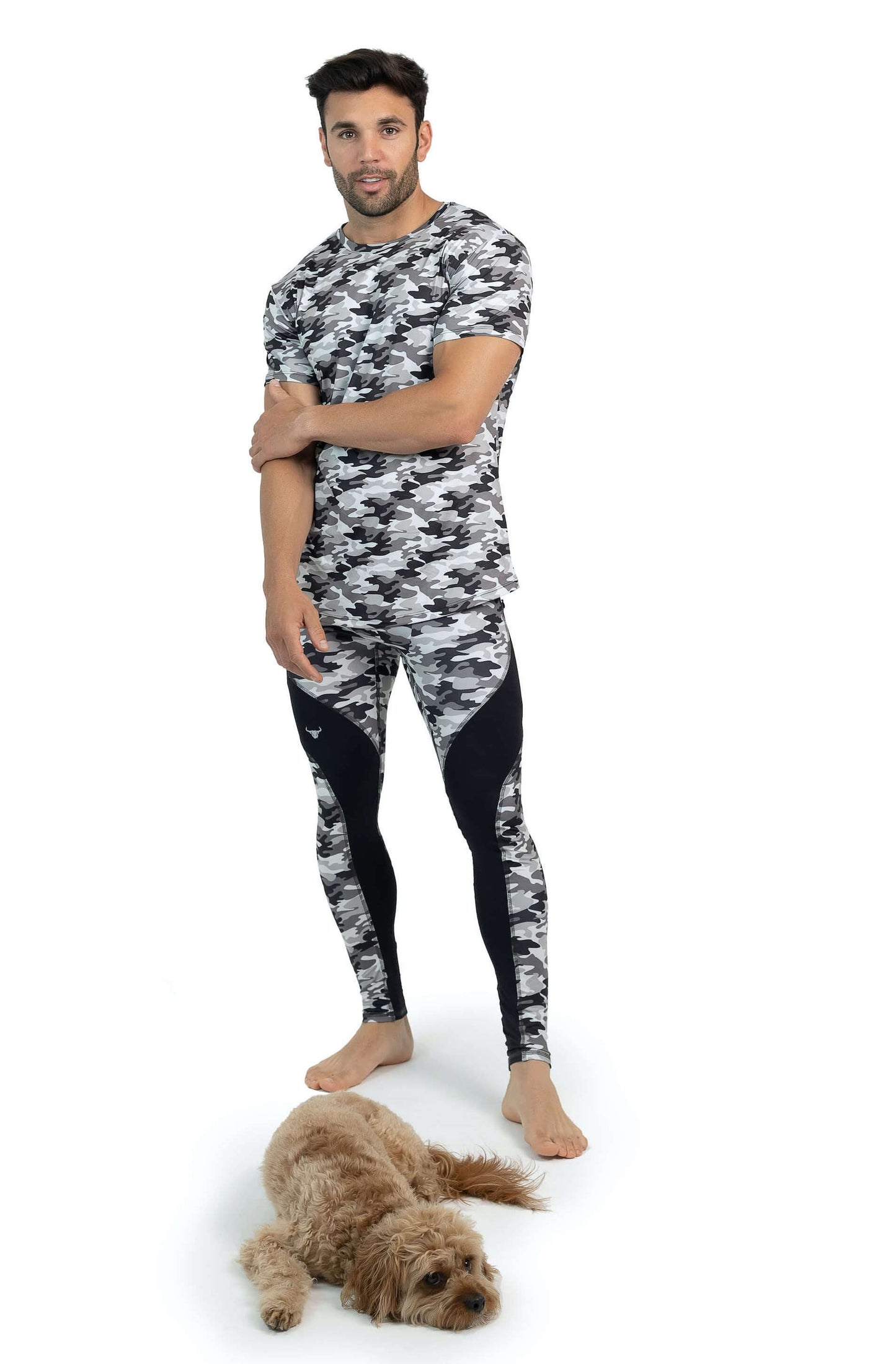 Matador Meggings Gray Camo T-shirt Athletic Stretch