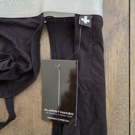 Andrew Christian 9547 Almost Naked Chap Thong Black Medium