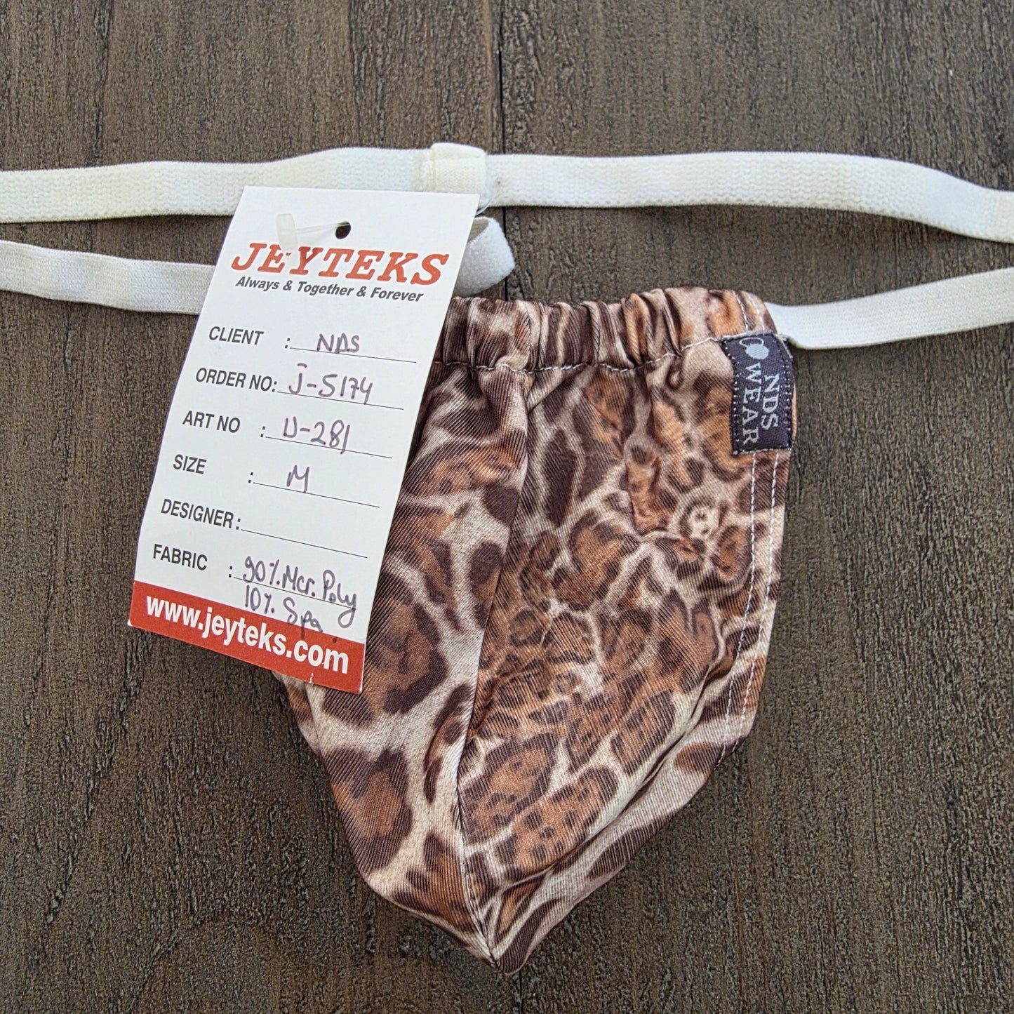 NDS Wear Sexy Men's Leopard / Cheetah Print G-String for Men Medium