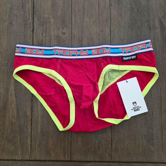 Andrew Christian 2015 Vintage 9792 Trophy Boy Display Brief Red Medium