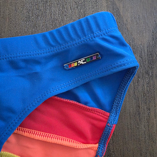 Andrew Christian 2019 7740 Pride Rainbow Bikini (w/ Rainbow Charm) Medium