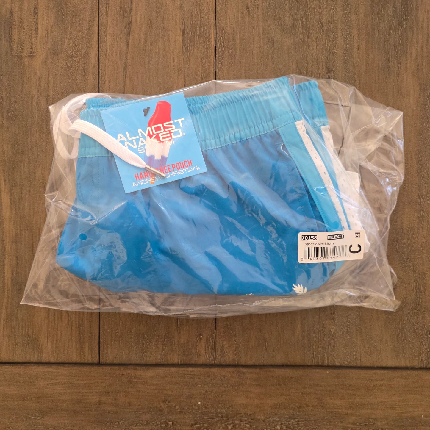 Andrew Christian 70158 Sports Swim Shorts Blue Medium