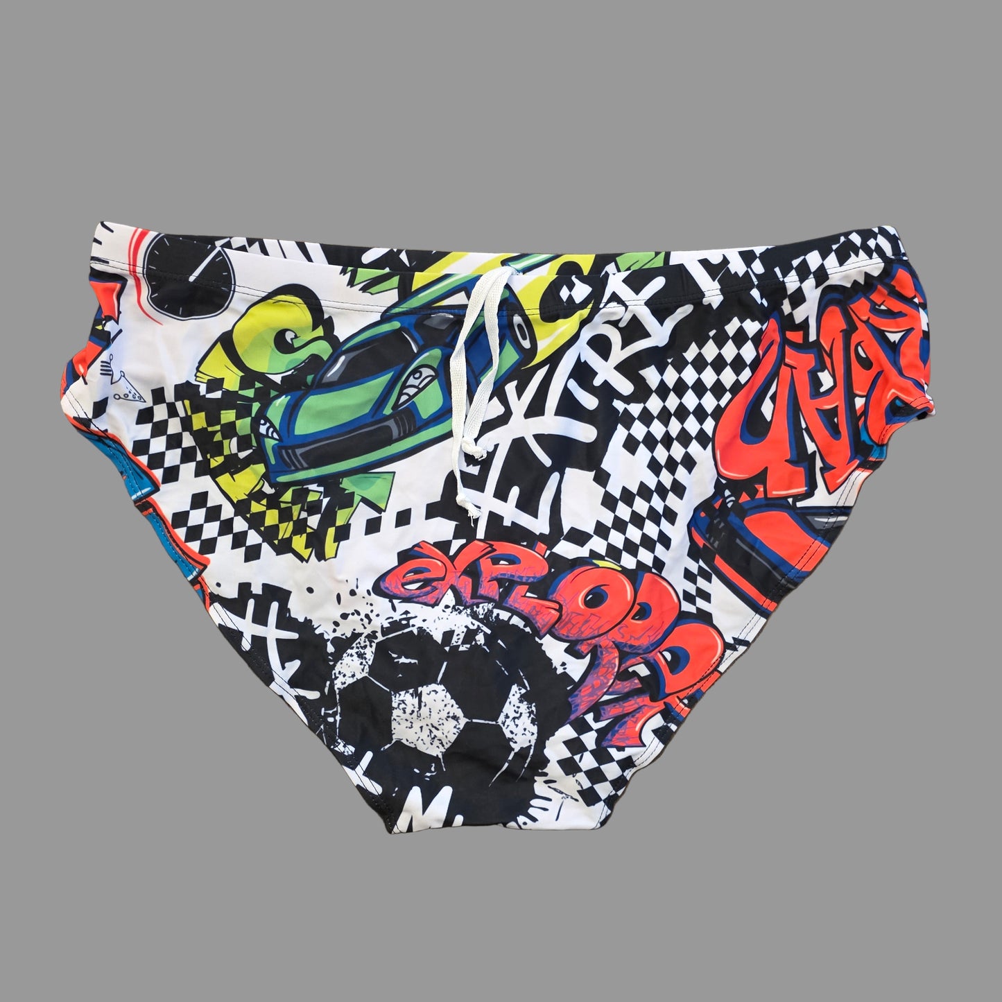 Race Car Cute Men's Swim Brief