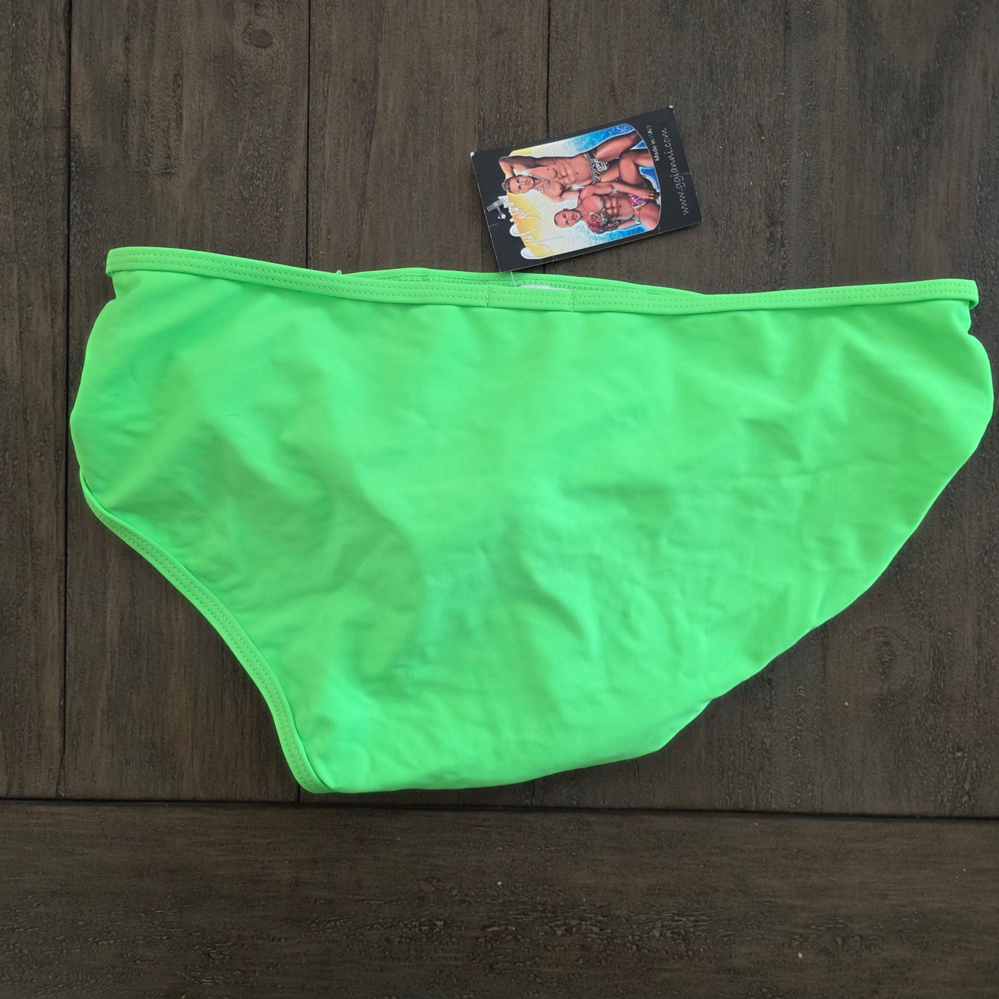 Gian Gianni Italian Neon Nude Net Swim Bikini Eccentricc Green Large