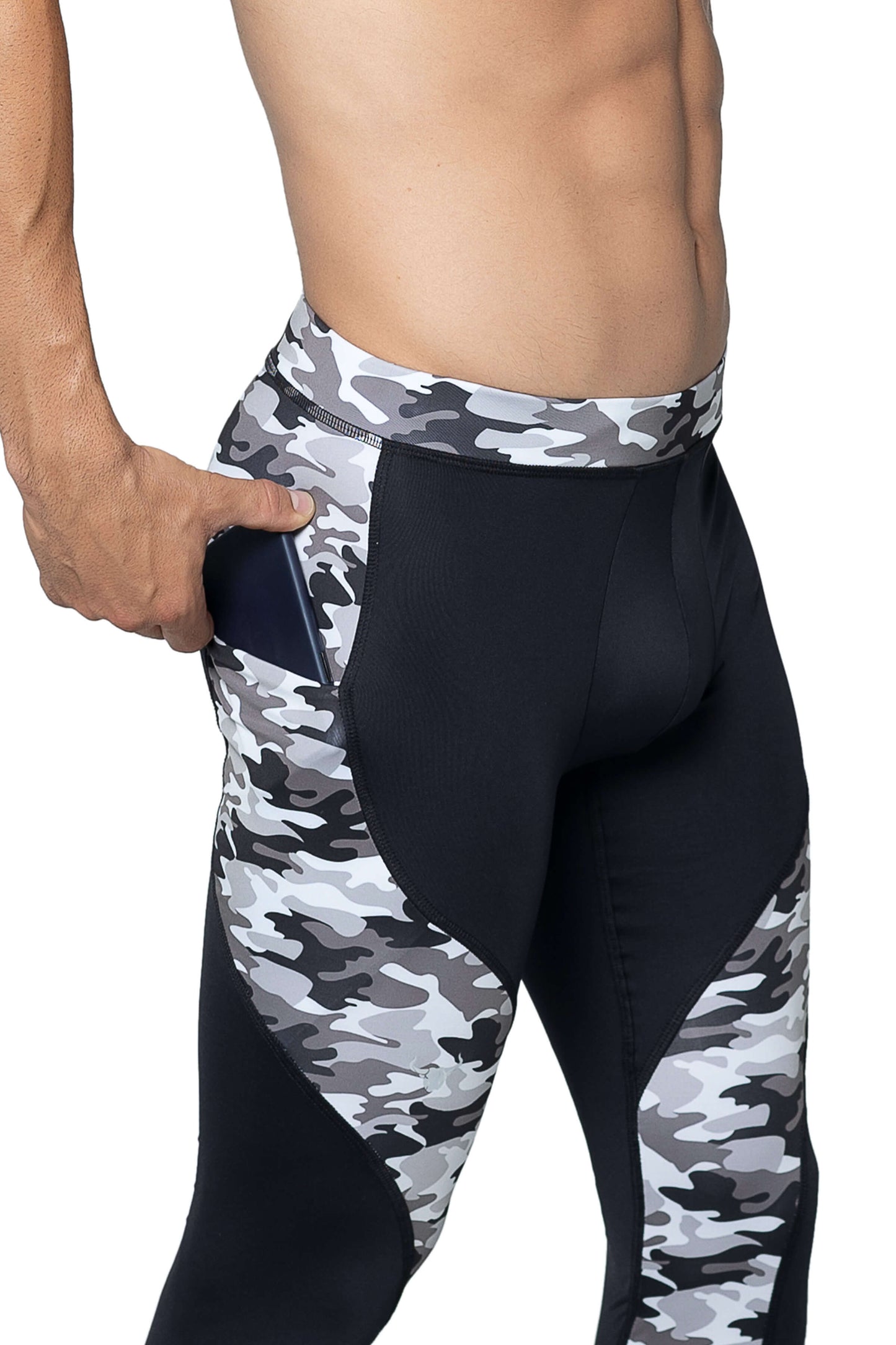 Matador Meggings Reverse Gray Camo Athletic Stretch Leggings