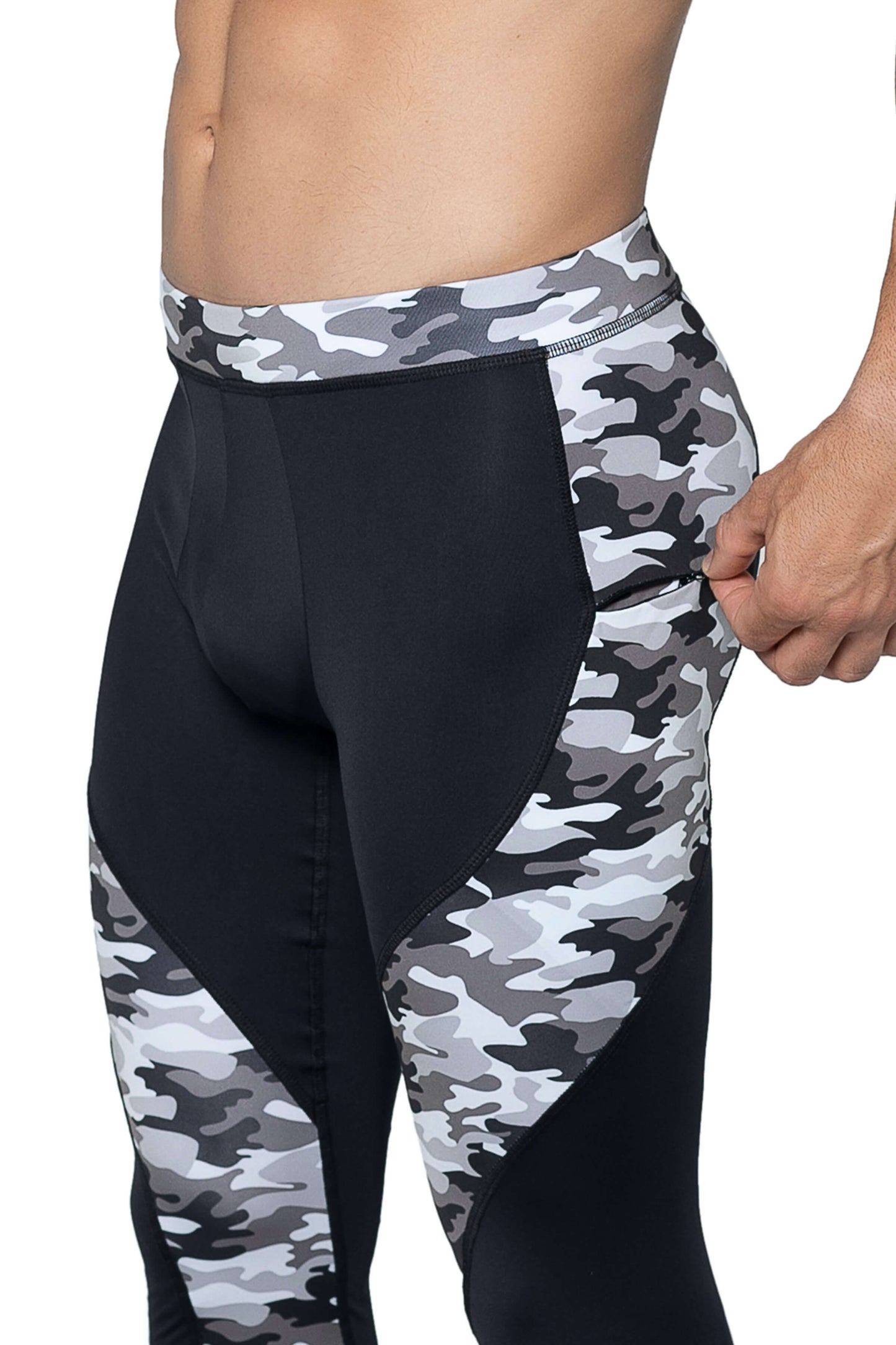 Matador Meggings Reverse Gray Camo Athletic Stretch Leggings