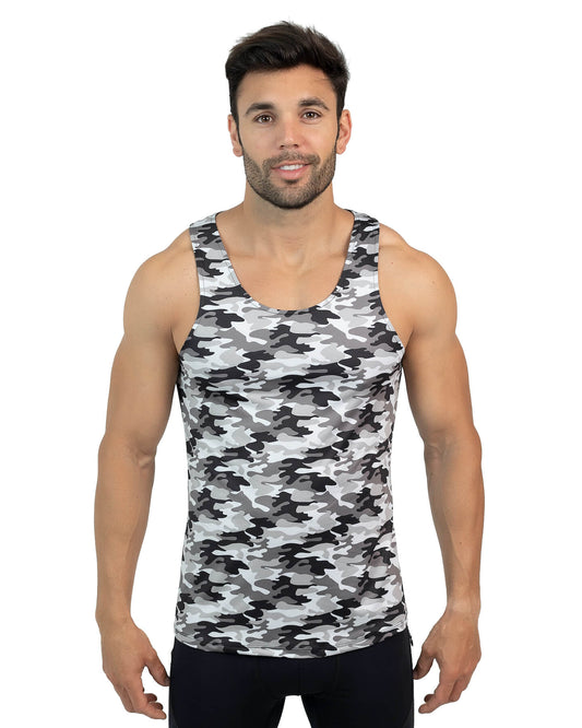 Matador Meggings Gray Camo Tank Top Athletic Stretch