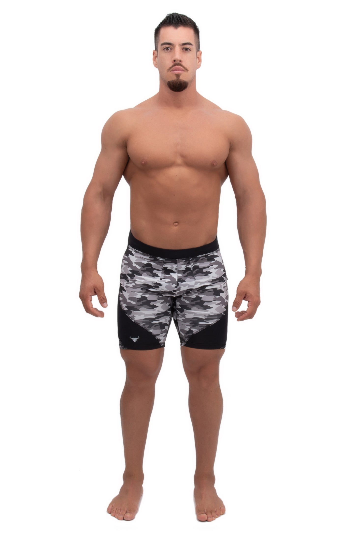 Matador Meggings Gray Camo Shorts Athletic Stretch