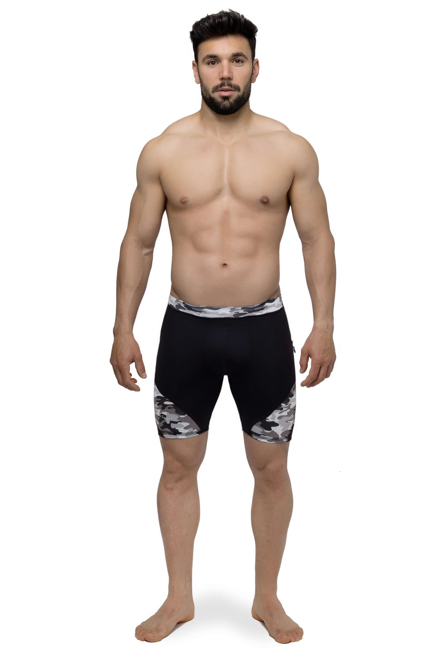 Matador Meggings Reverse Gray Camo Shorts Athletic Stretch