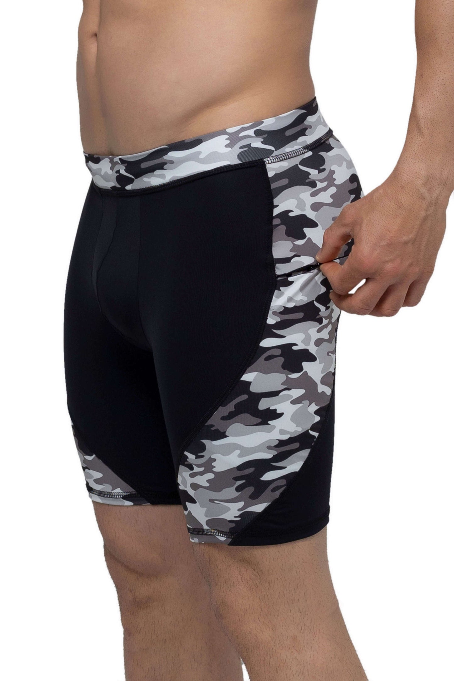 Matador Meggings Reverse Gray Camo Shorts Athletic Stretch