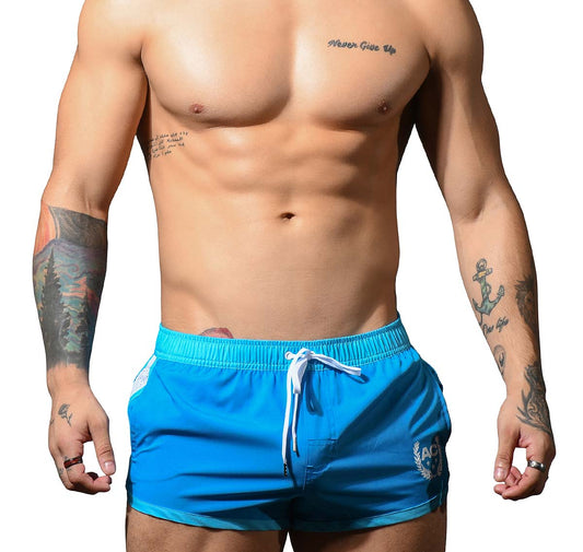 Andrew Christian 70158 Sports Swim Shorts Blue Medium