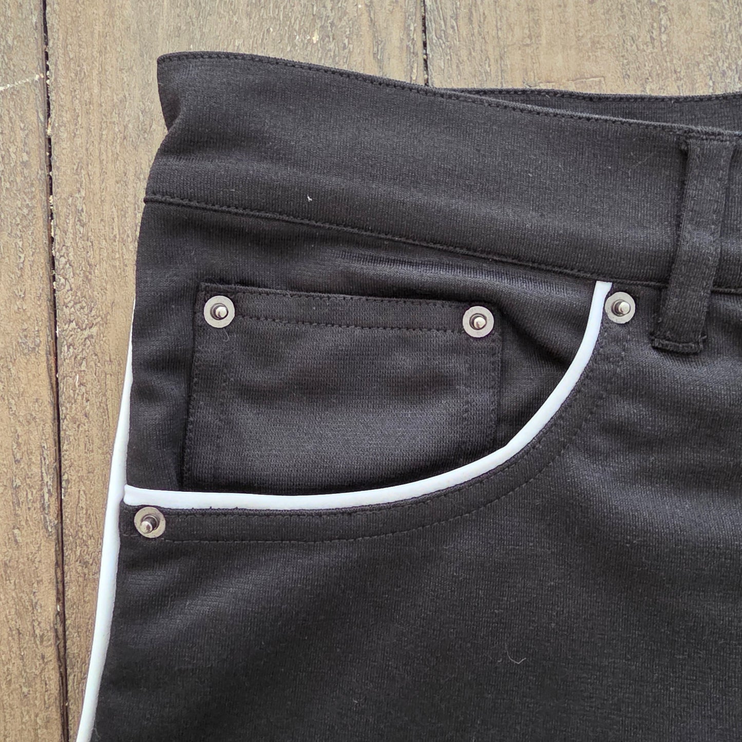 Andrew Christian 6868 Soho Skinny Stretch Jean Shorts 34" Black