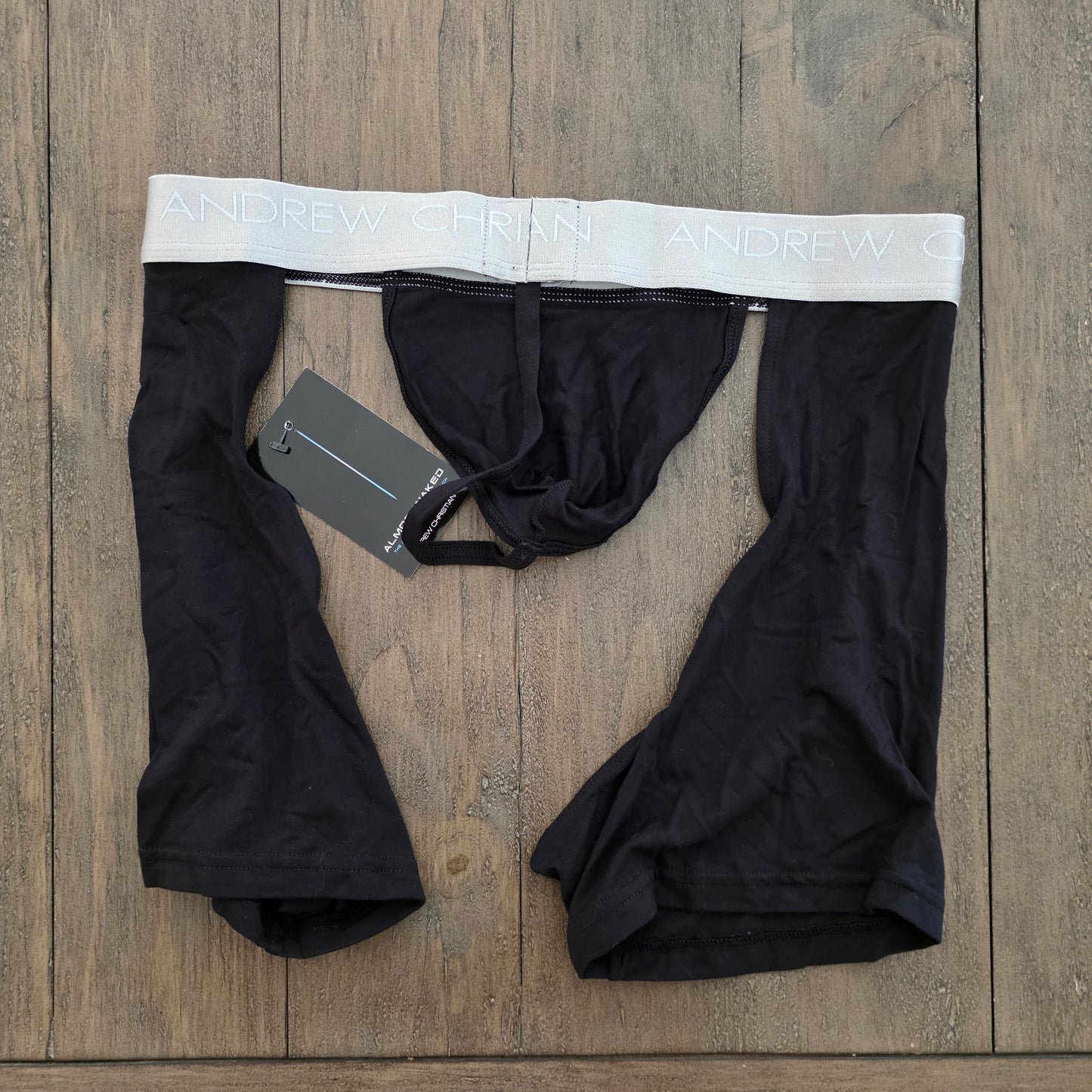 Andrew Christian 9547 Almost Naked Chap Thong Black Medium