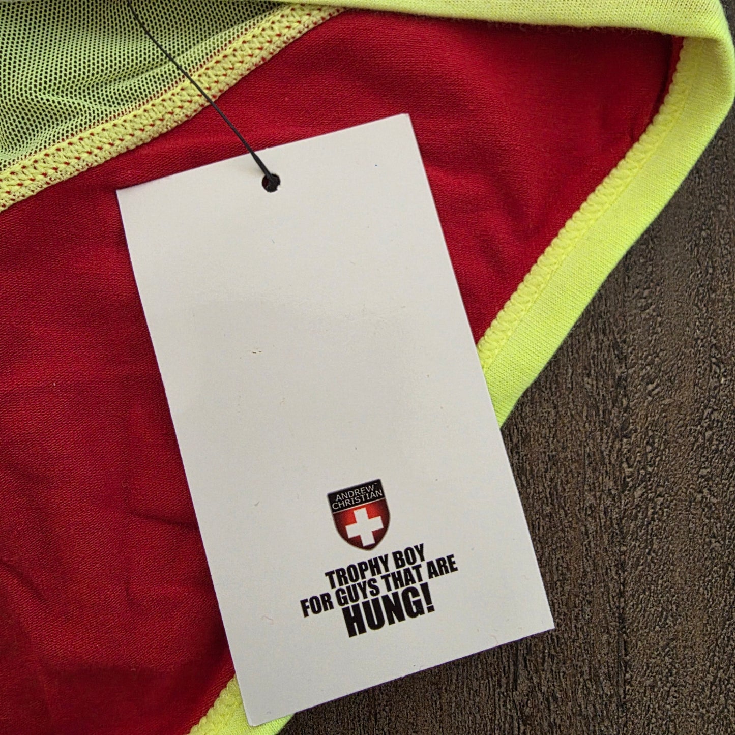 Andrew Christian 2015 Vintage 9792 Trophy Boy Display Brief Red Medium