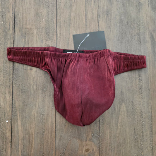 Intimo Stretch Rayon Polyester Thong Medium Red