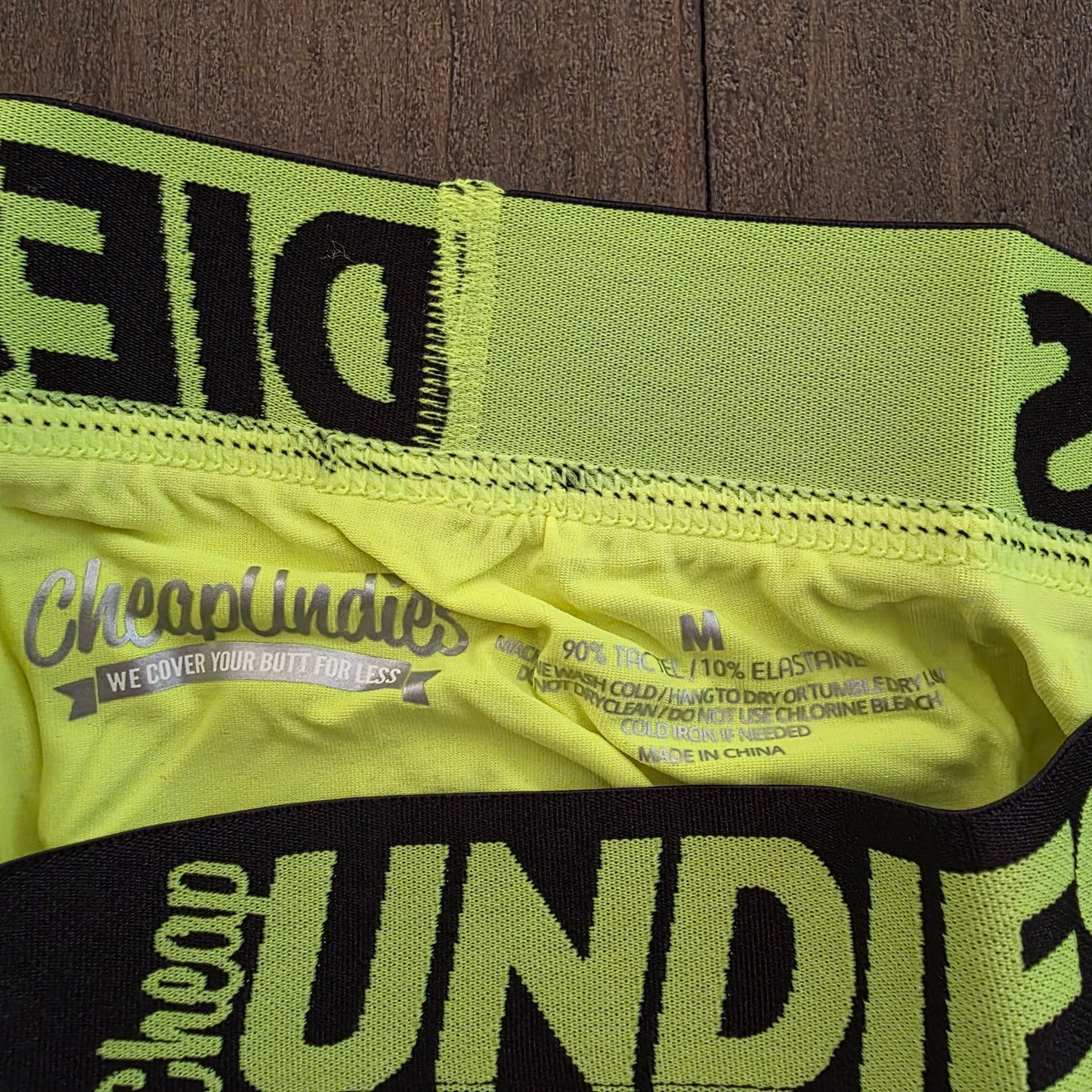 CheapUndies Underwear Neon Yellow Brief Medium