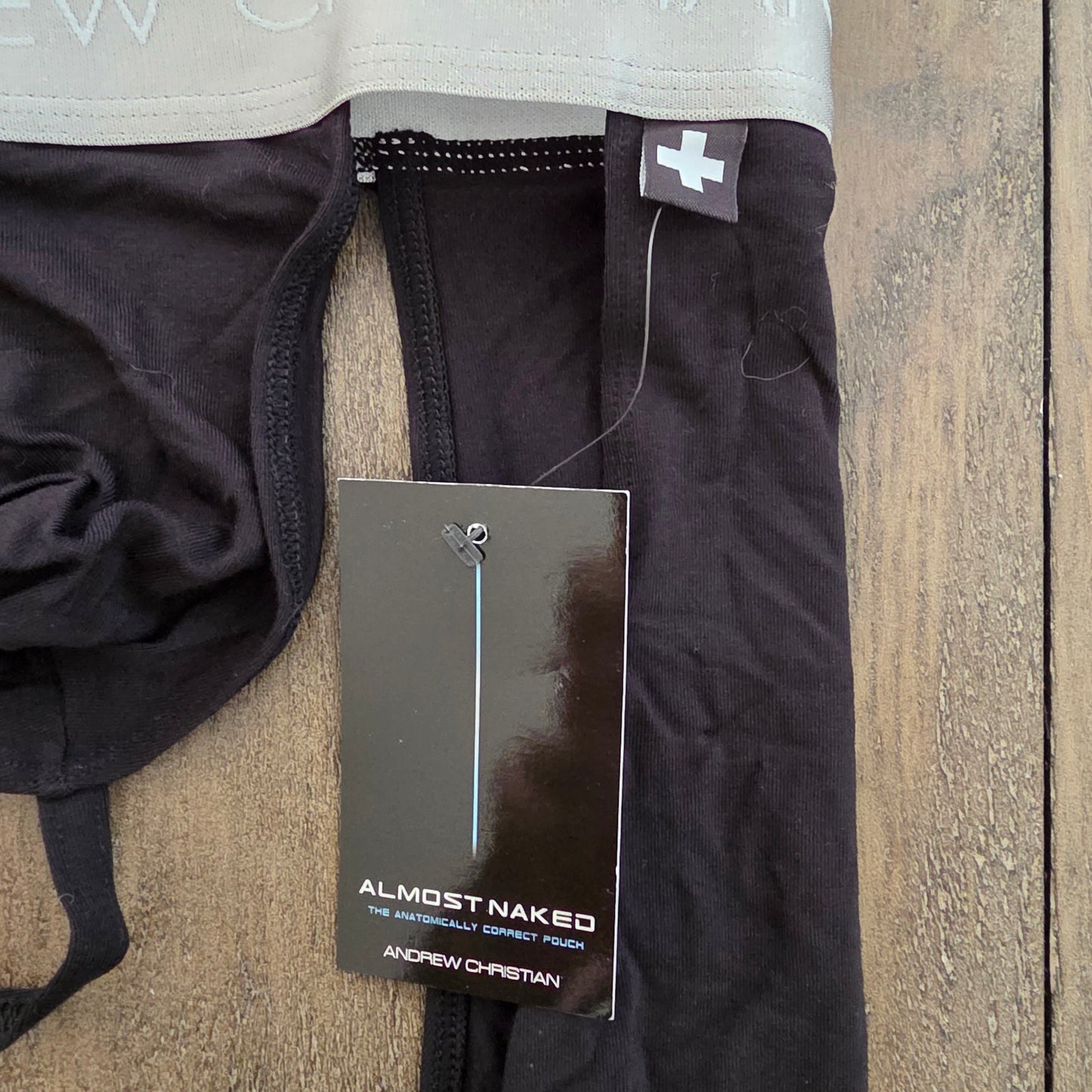 Andrew Christian 9547 Almost Naked Chap Thong Black Medium