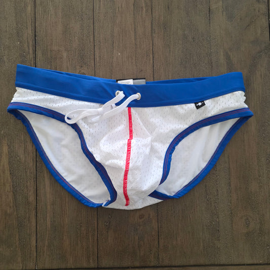 Andrew Christian Vintage 7414 Swim Bikini Briefs Large White