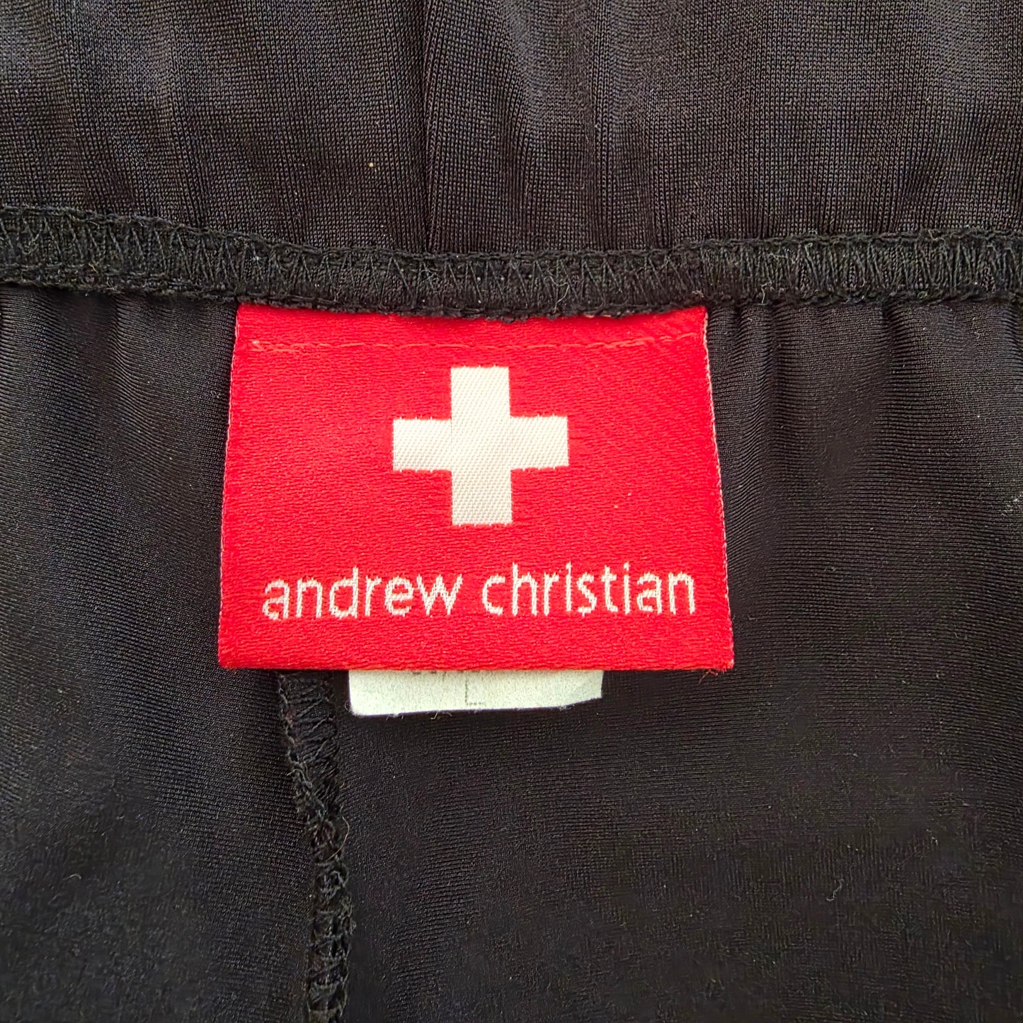 Andrew Christian 2001 Vintage 7005 Cargo Trunk Swim Brief Trunks Black Large