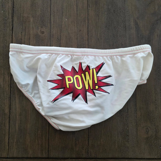 N2N Bodywear Vintage 2009 CB1 Comic Book Bikini Brief White Large
