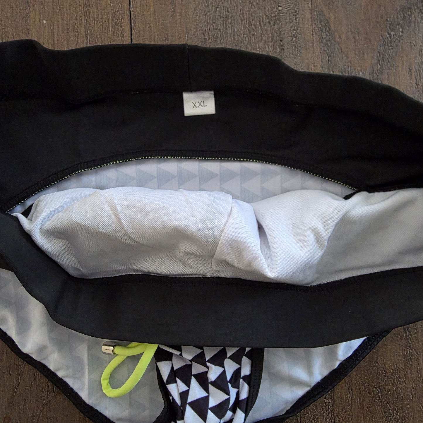 Men's Swim Bikini Briefs Triangle Geometric Print Black XXL