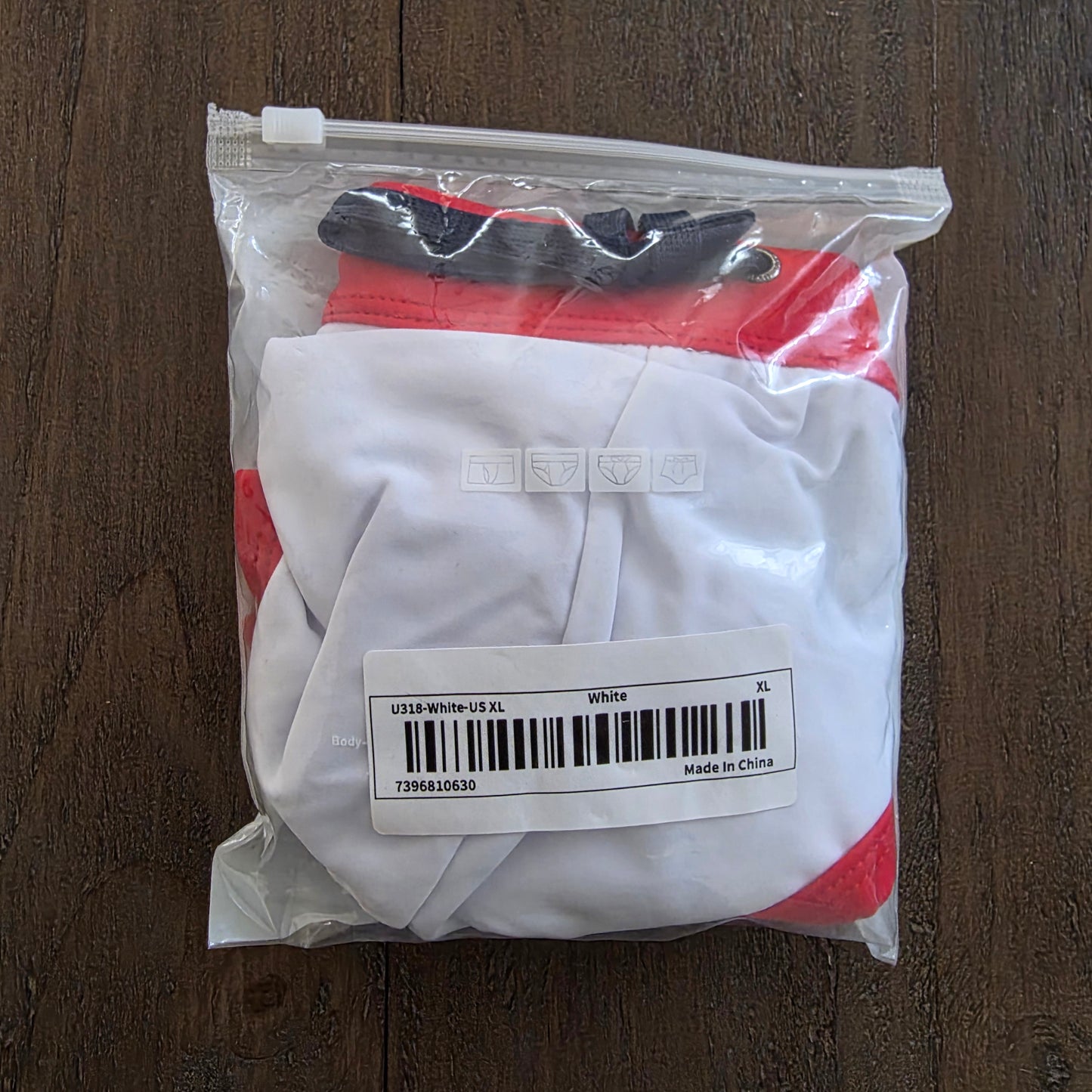 UXH Collection Retro Swim Brief with Pouch White XL