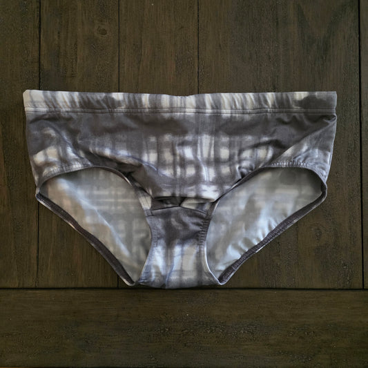 C-in2 Abstract Flannel Print Swim Brief Gray Medium
