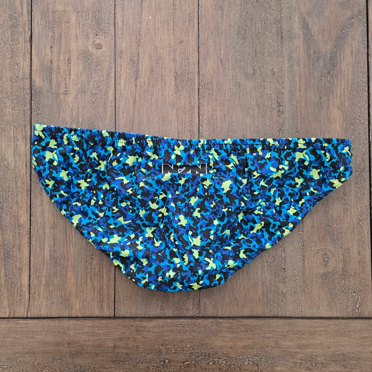 N2N Bodywear Fire Island Swim Bikini Camo Print Blue Medium