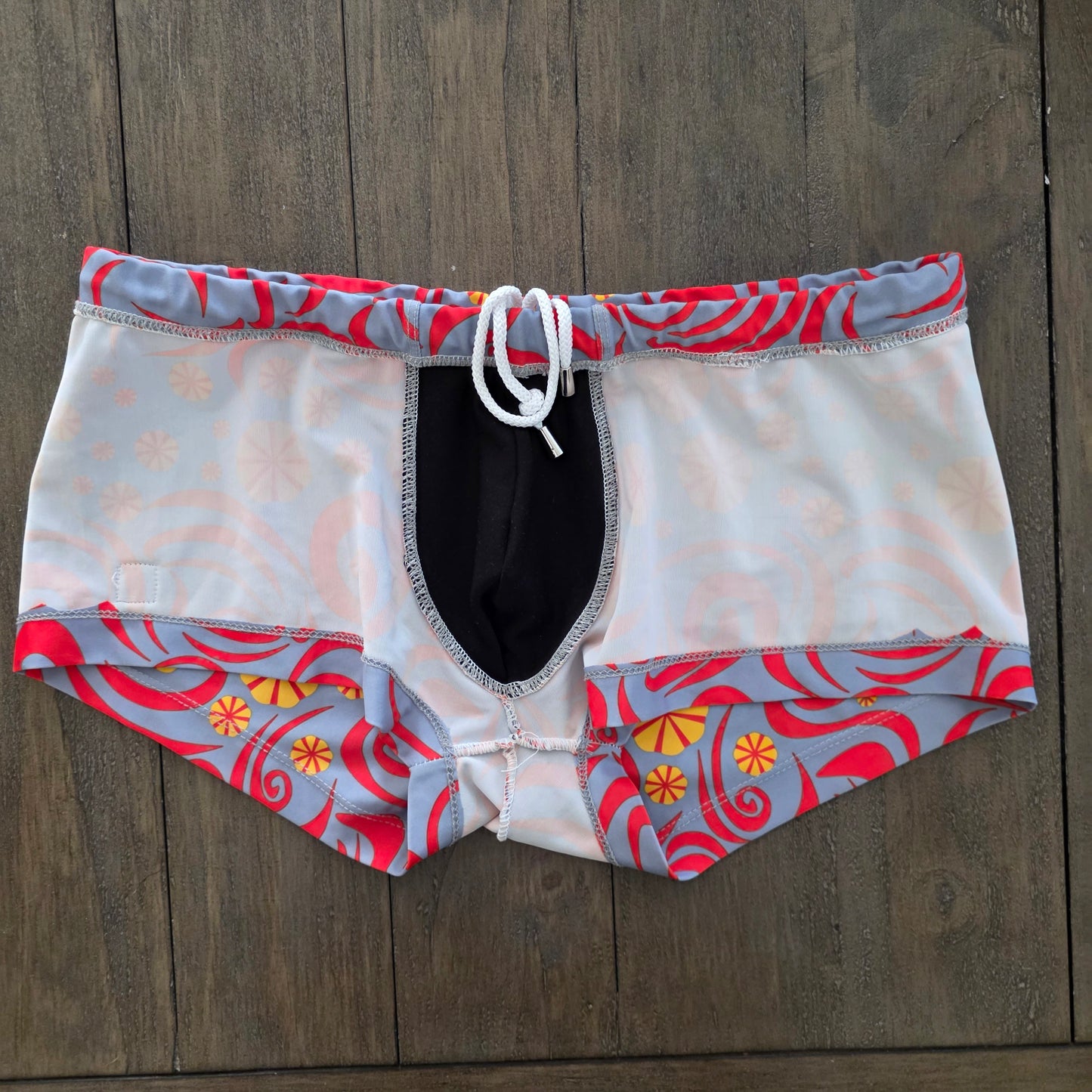 Pistol Pete Vintage Retro Swim Brief Trunks with Pouch Medium