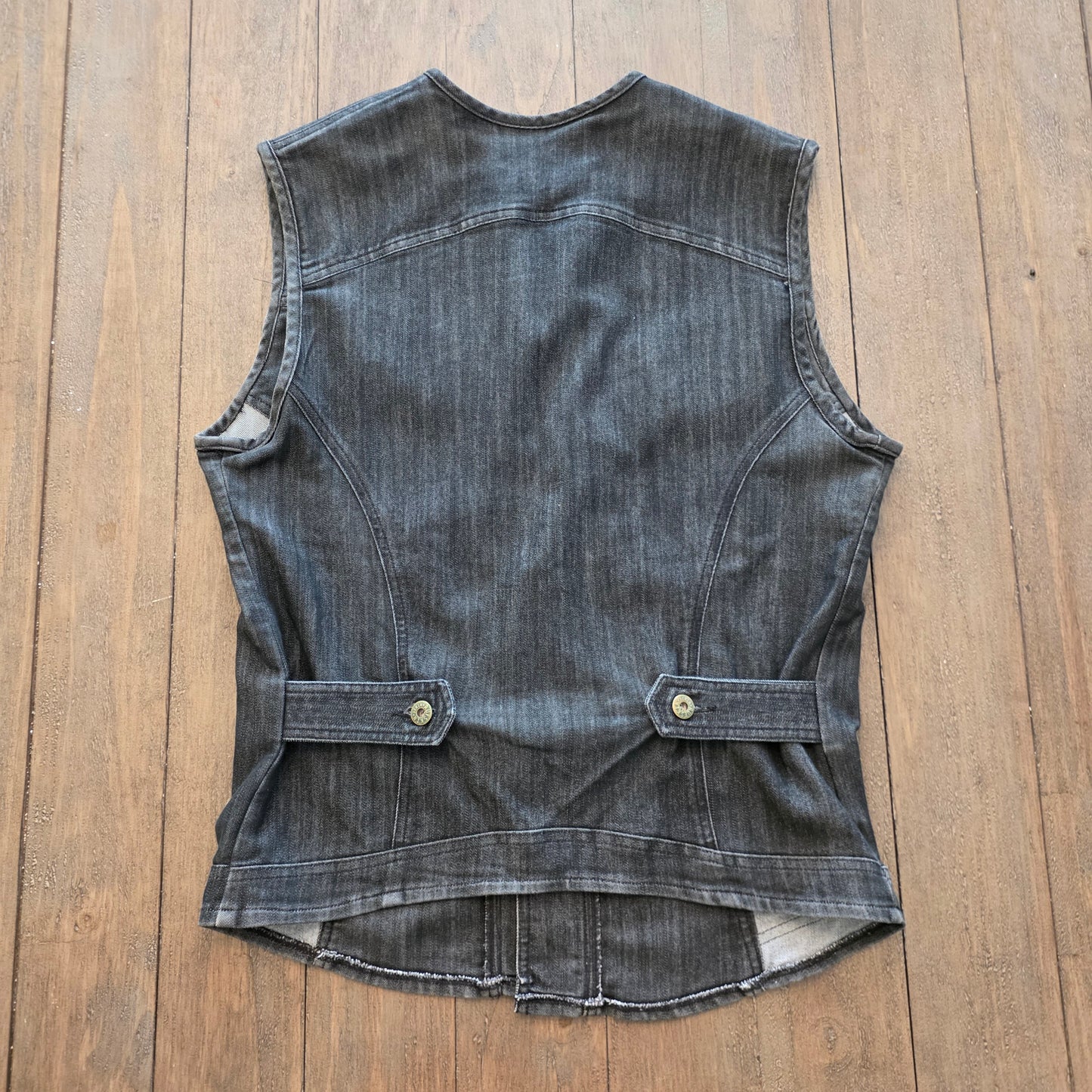 Rufskin Stretch Denim Button Up Vest Medium / Large