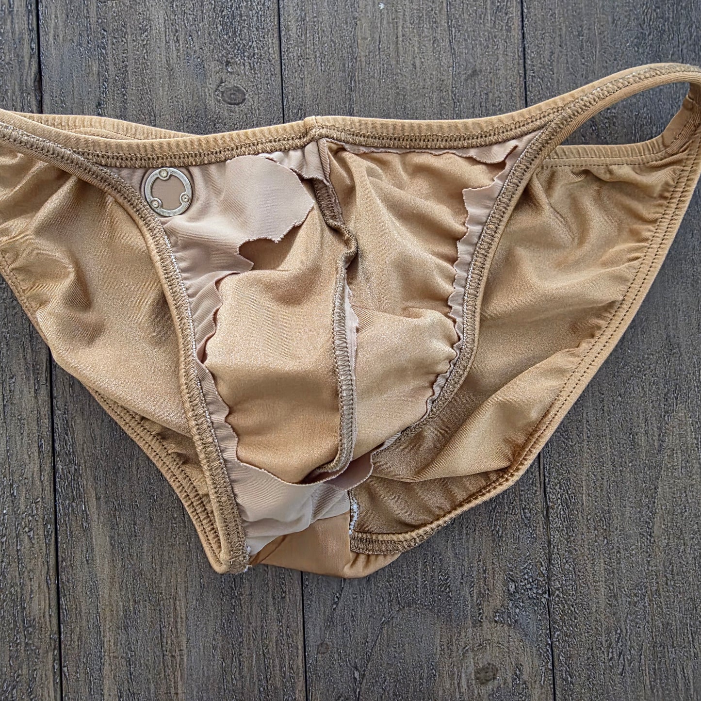 Modus Vivendi Bodybuilder Low Cut Swim Brief Gold Large