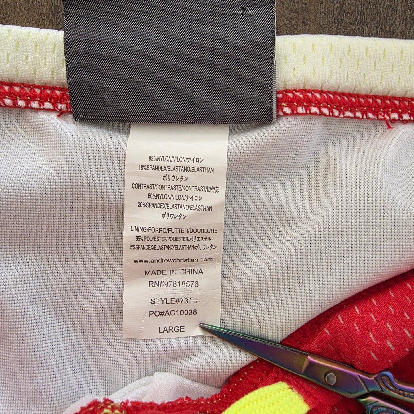 Andrew Christian Vintage 2013 - 7315 Mesh Swim Bikini Brief Red Large