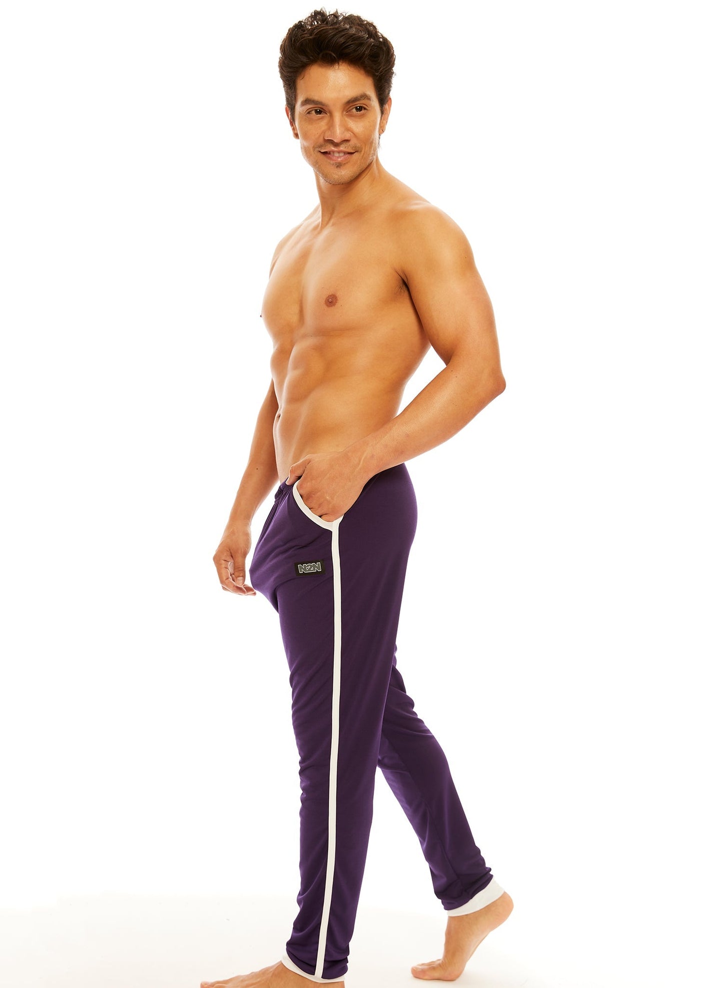 N2N Bodywear RC25I Gym Sweat Pants Purple Large