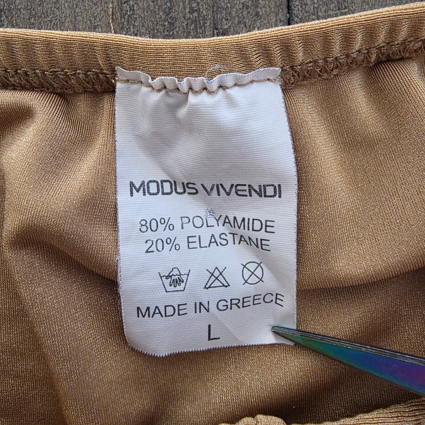 Modus Vivendi Bodybuilder Low Cut Swim Brief Gold Large