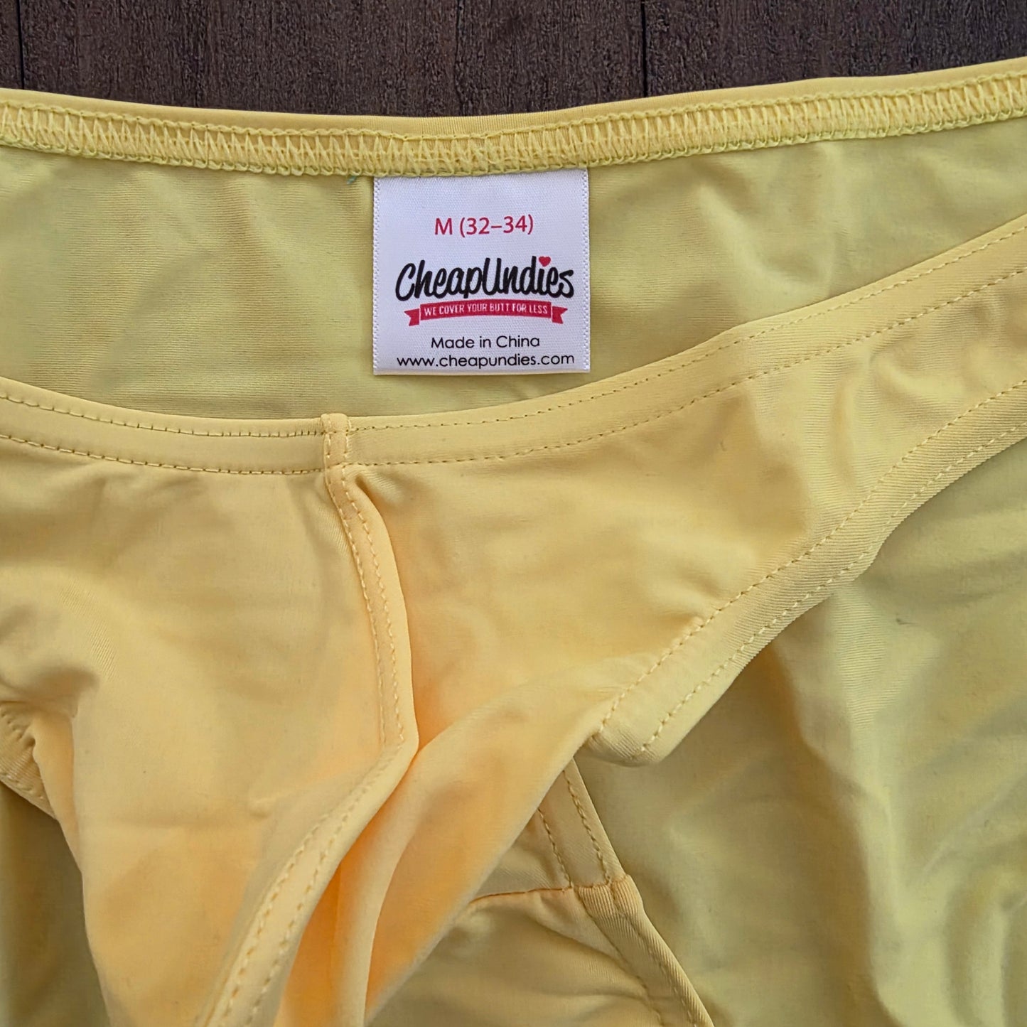 CheapUndies Swim Bikini Brief Yellow Medium