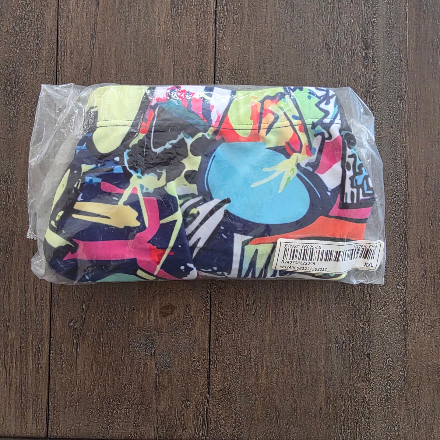 Men's Swim Bikini Briefs Graffiti Print Multicolor XXL