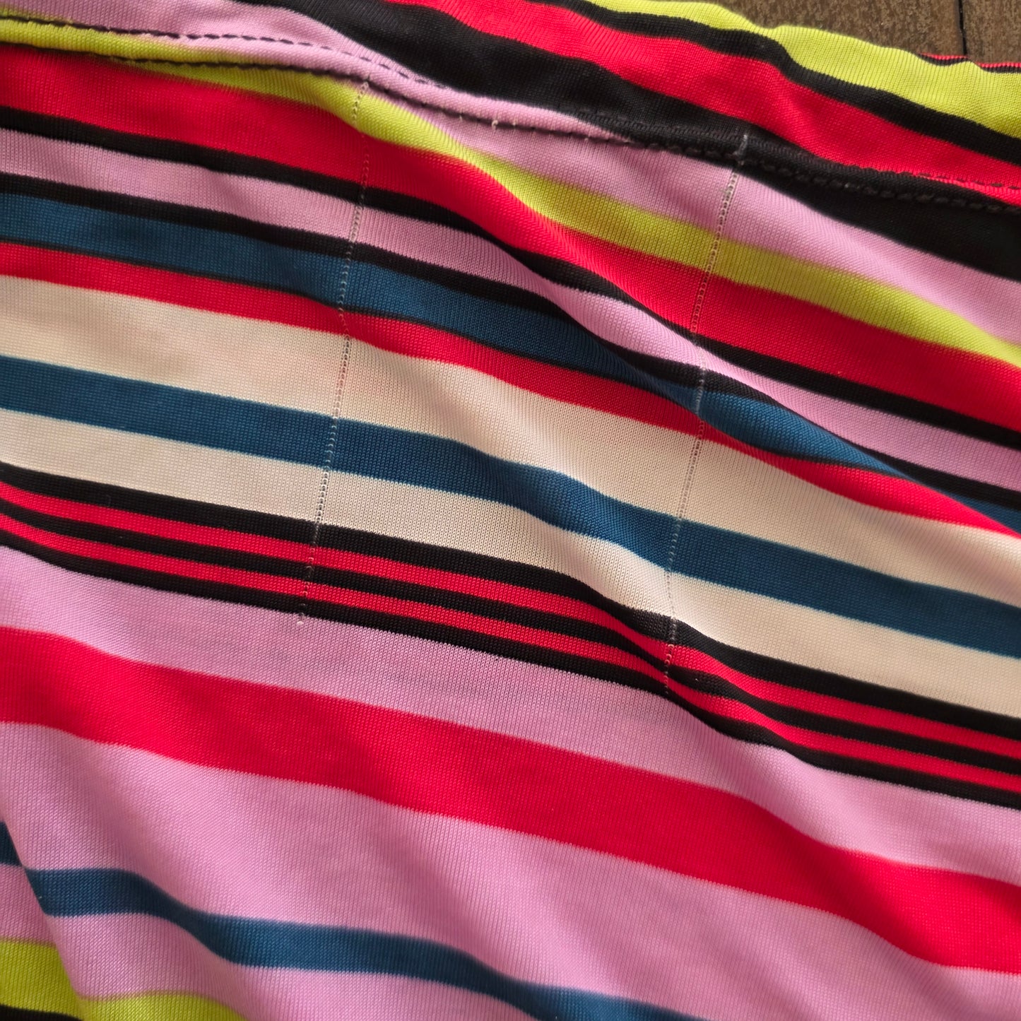 N2N Bodywear Vintage Swim Trunks Pinl Stripes XL
