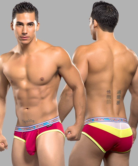 Andrew Christian 2015 Vintage 9792 Trophy Boy Display Brief Red Medium