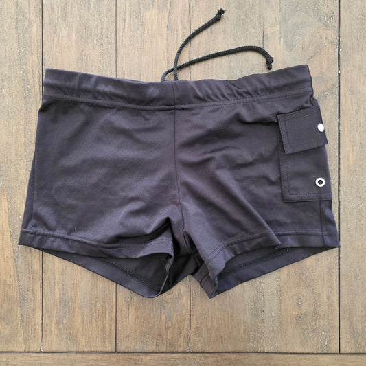 Andrew Christian 2001 Vintage 7005 Cargo Trunk Swim Brief Trunks Black Large