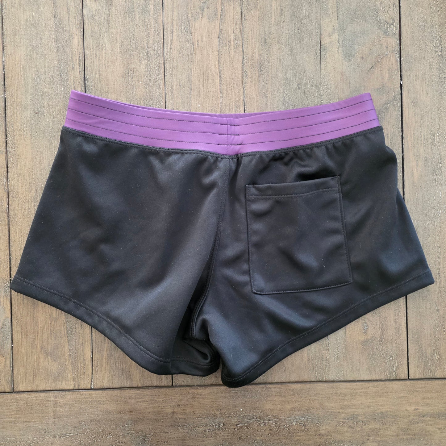 Rufskin Athletic Training Shorts Black with Purple Accents Large