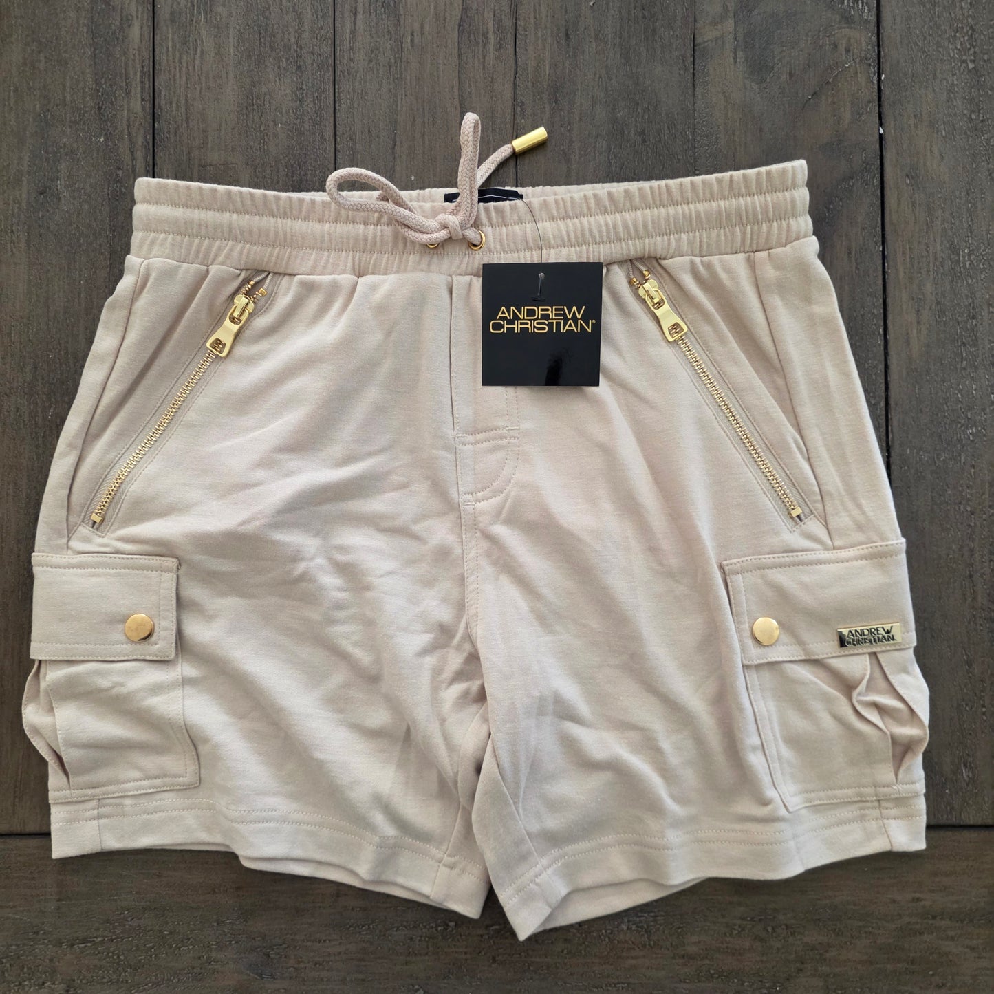 Andrew Christian 6762 Maverick Cargo Shorts Beige Medium