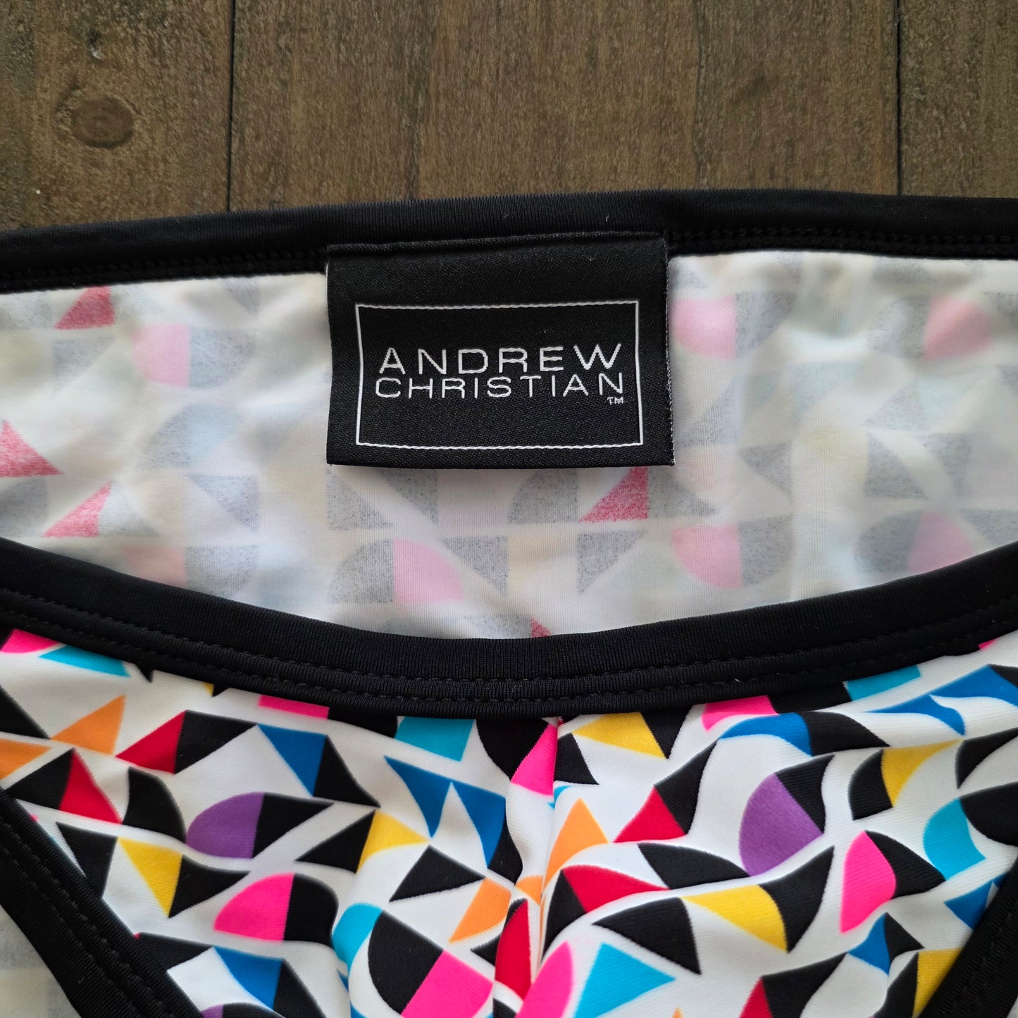 Andrew Christian 2019 7744 Rainbow Geometric Party Micro Bikini Small