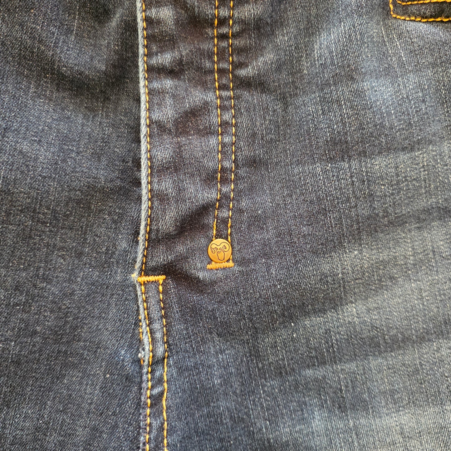 Rufskin Dug Stretch Cotton Side-Tie Jeans Distressed 34" x 28"