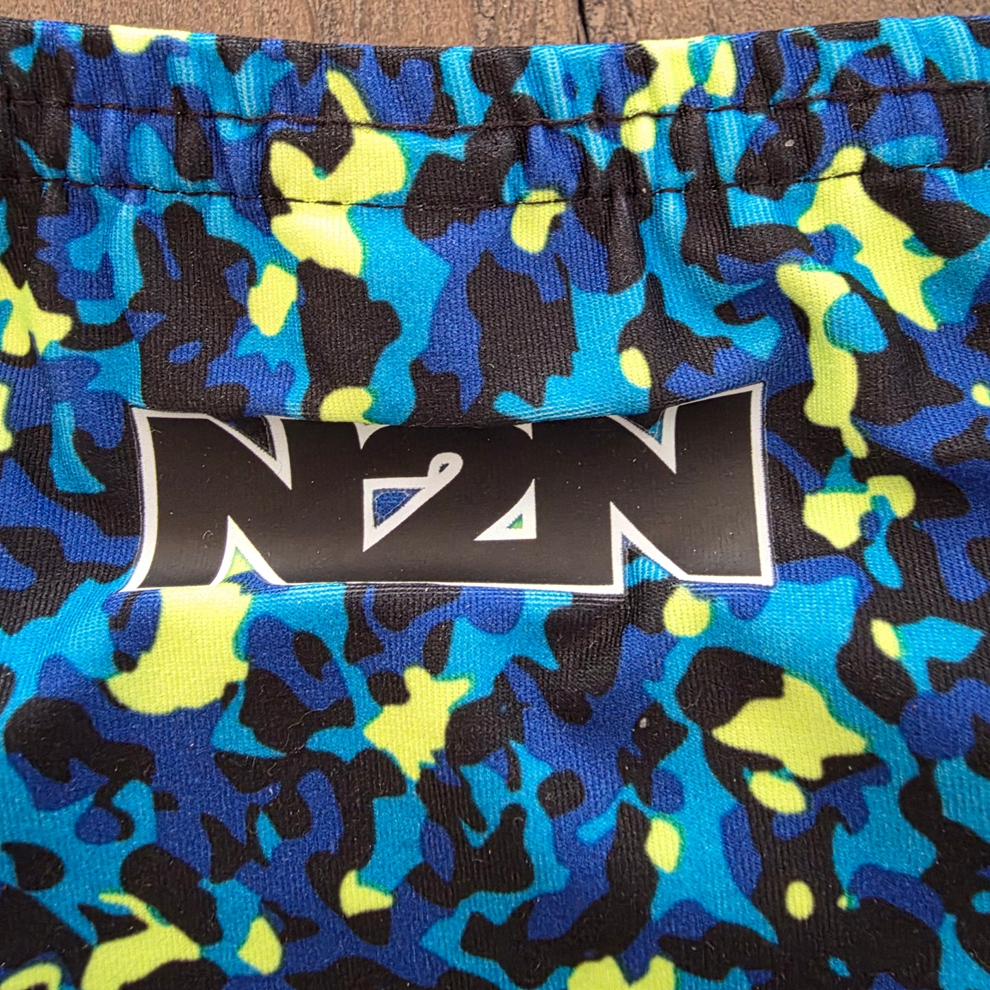 N2N Bodywear Fire Island Swim Bikini Camo Print Blue Medium