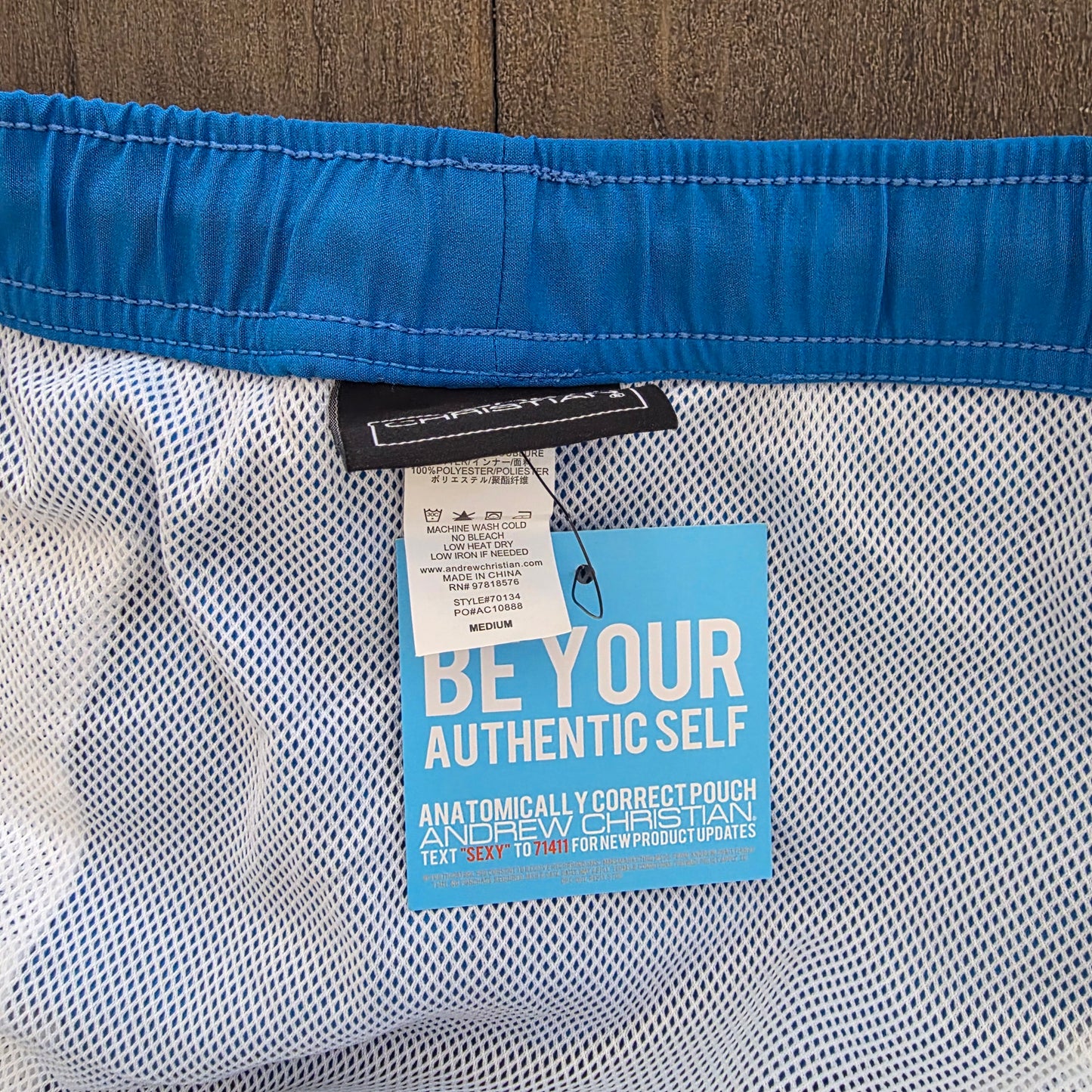 Andrew Christian 70134 Newport Swim Short Blue Medium