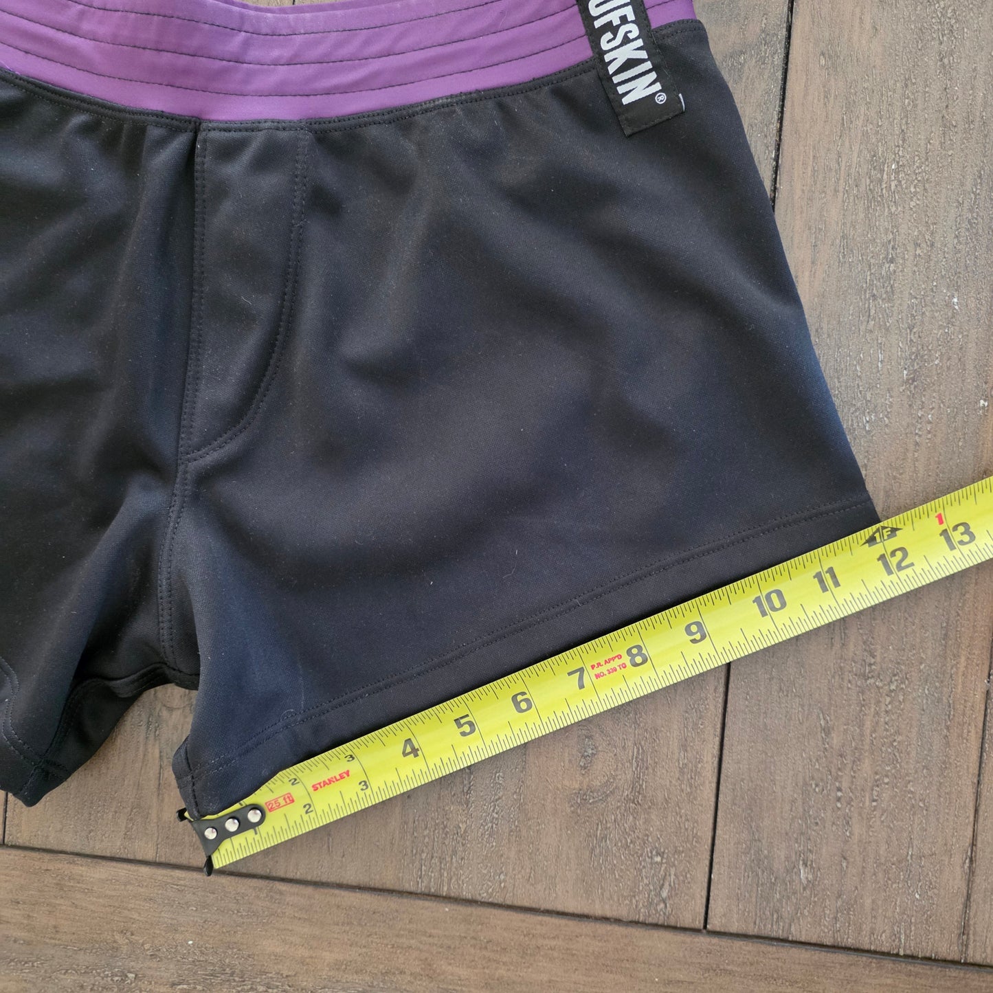 Rufskin Athletic Training Shorts Black with Purple Accents Large
