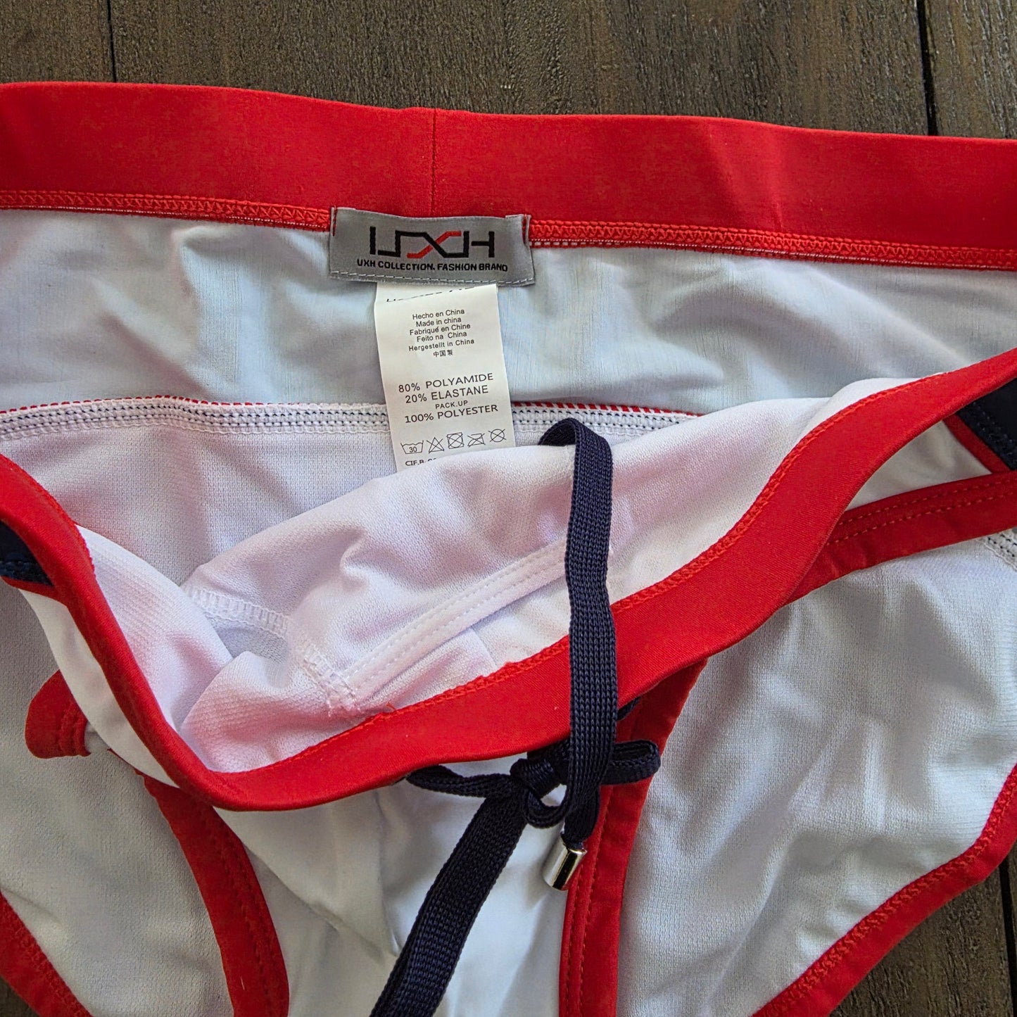 UXH Collection Retro Swim Brief with Pouch White XL