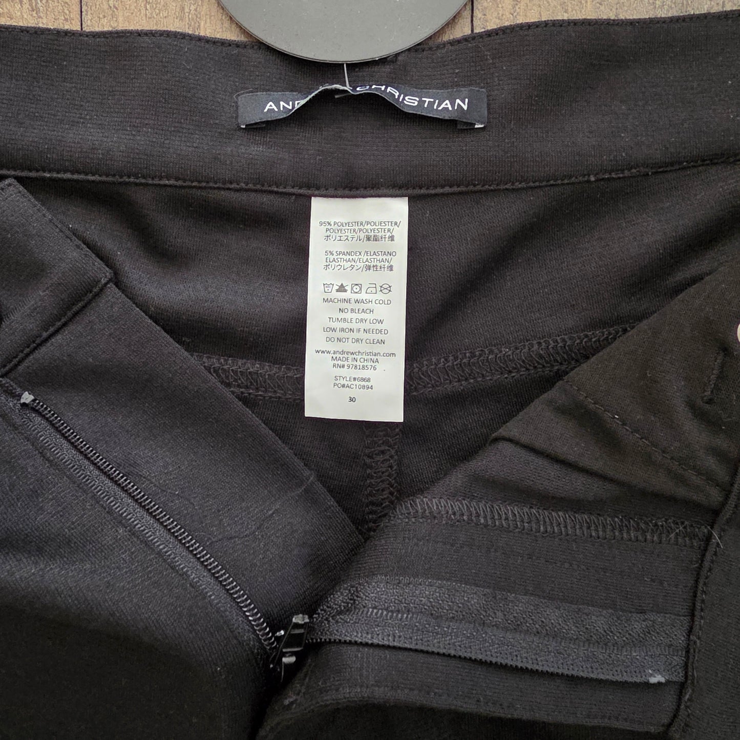 Andrew Christian 6868 Soho Skinny Stretch Jean Shorts 30" Black