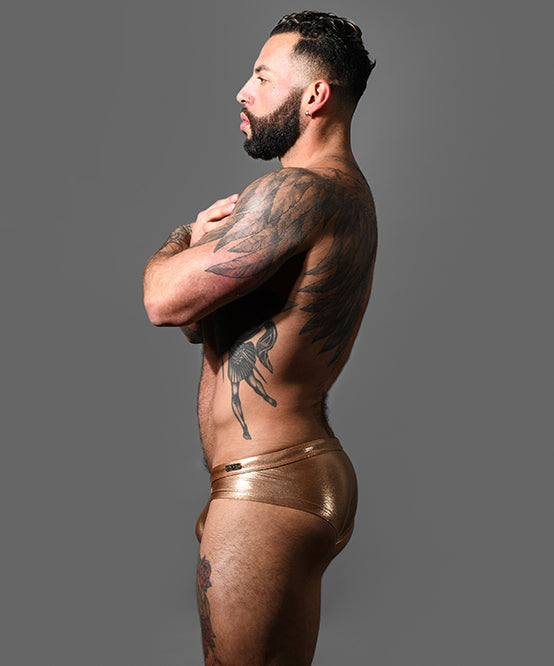 Andrew Christian Bronze Radiance Cheekey Trunk w/ ALMOST NAKED®