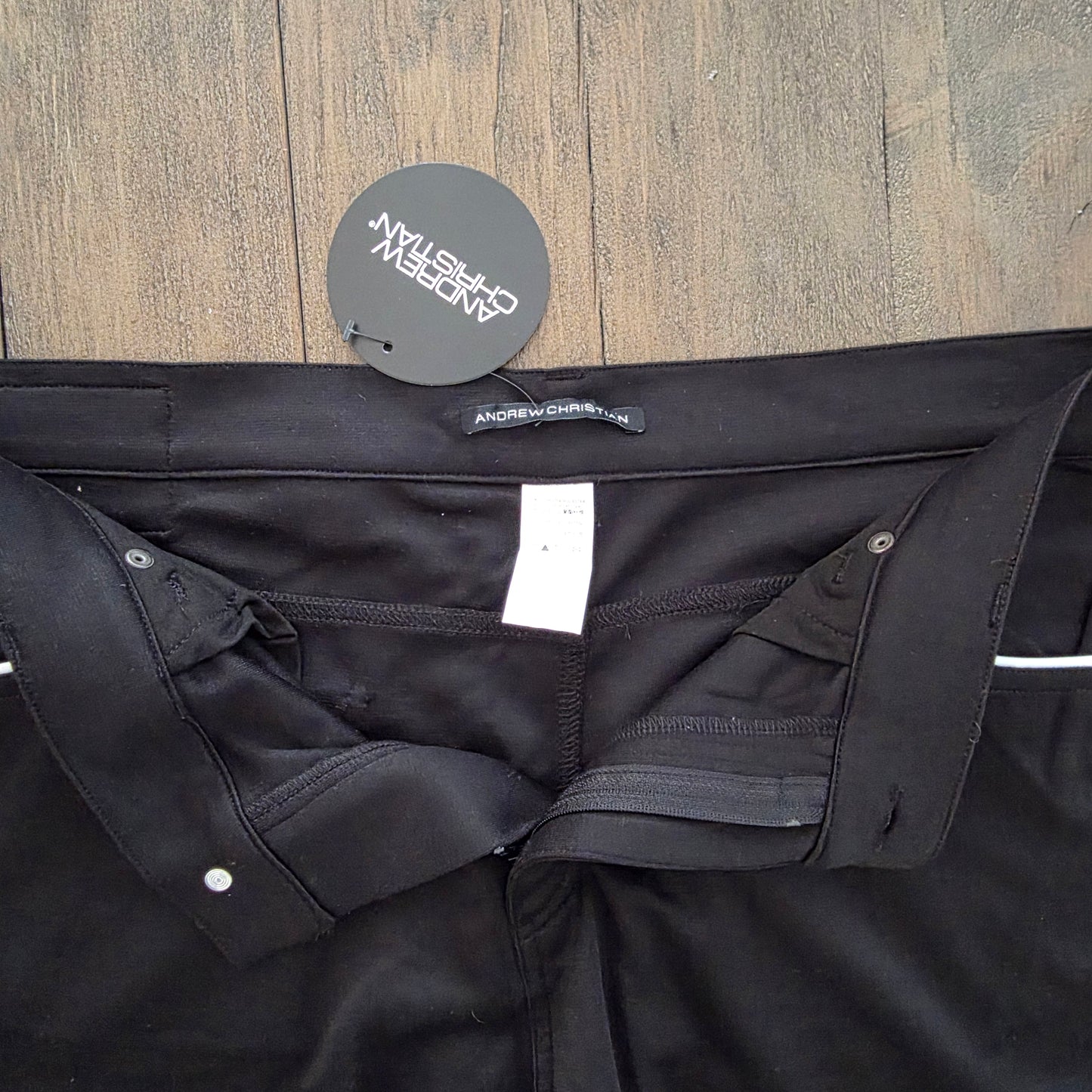 Andrew Christian 6868 Soho Skinny Stretch Jean Shorts 34" Black